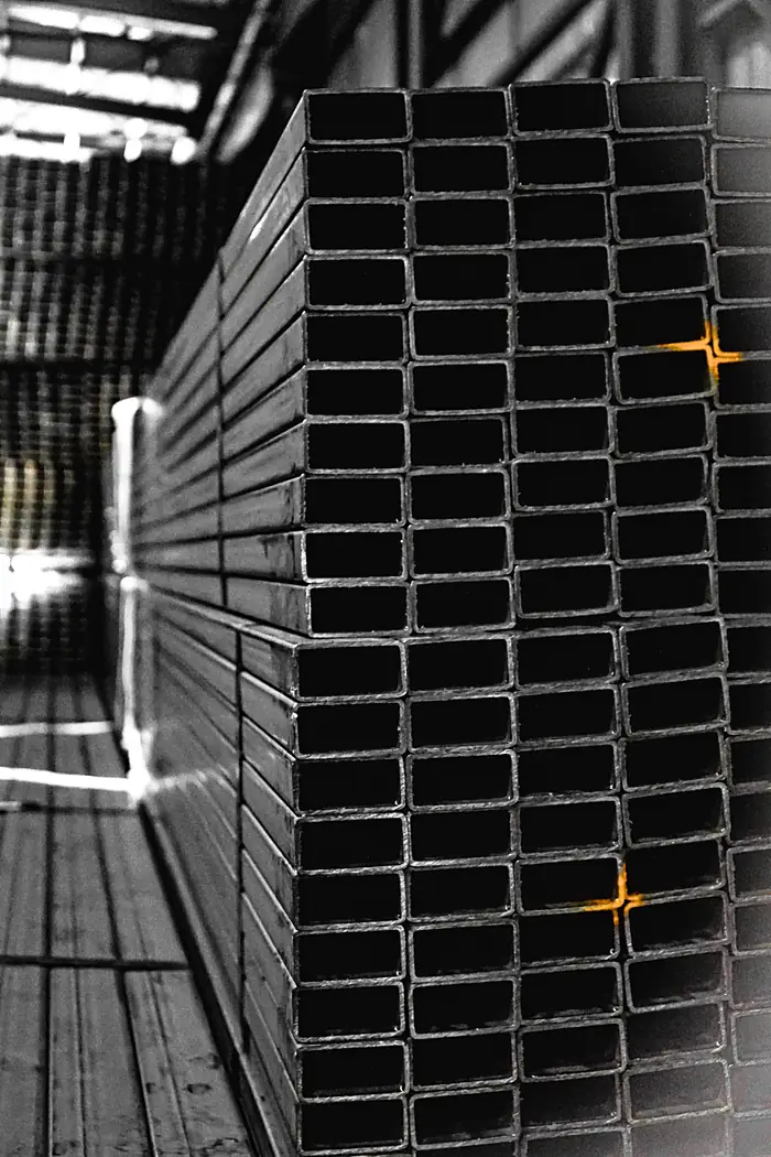 Rectangular hollow sections with mill marking